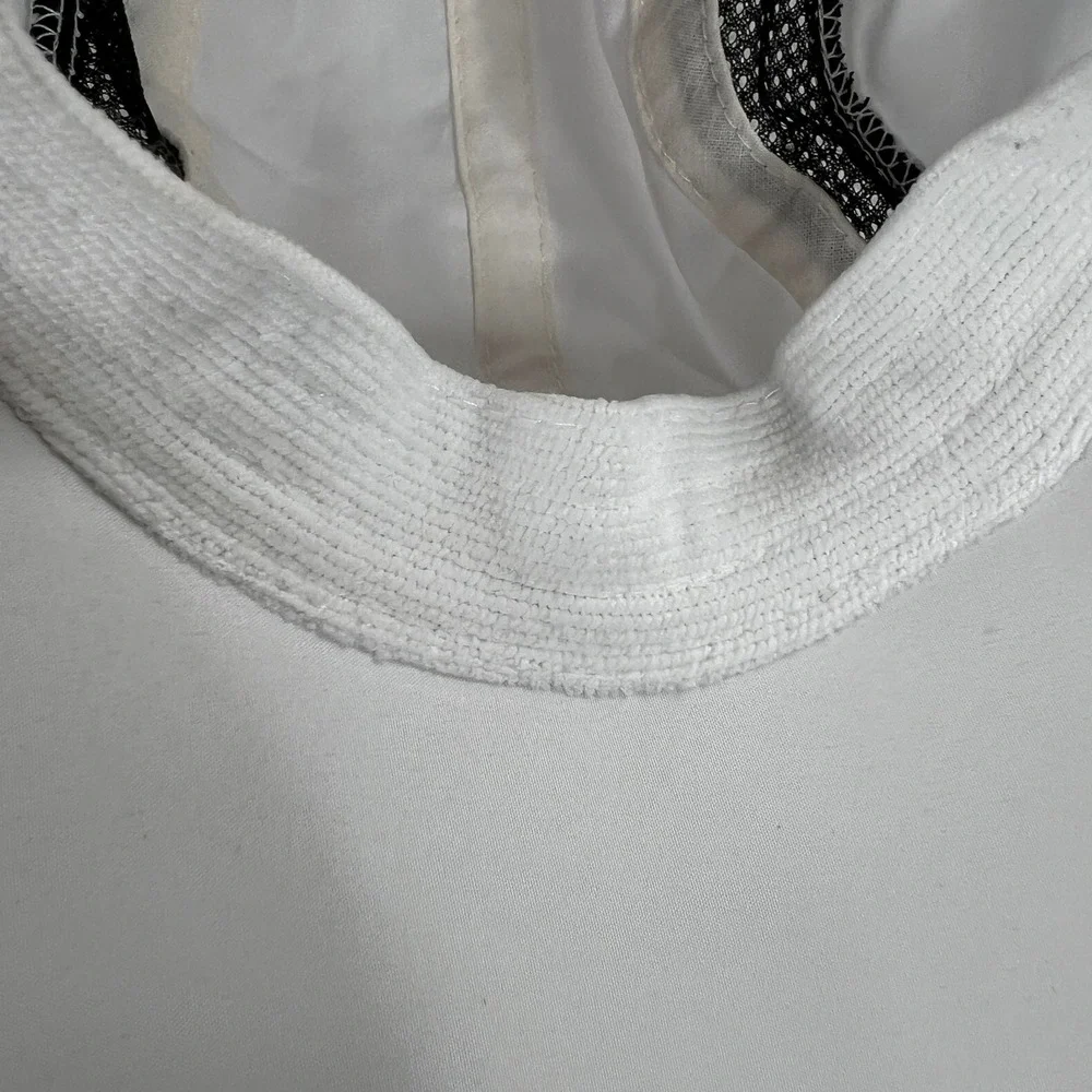 Road Runner Sports Running Hat White Black Mesh Performance Athletic Sports Cap